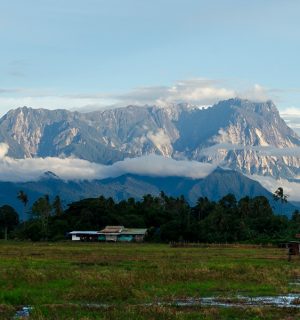 Mt Kinabalu from Kampung Labuan, Kota Belud